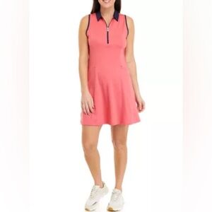 Callaway golf Fruit Dove dress Coral & Navy Blue Medium NWT